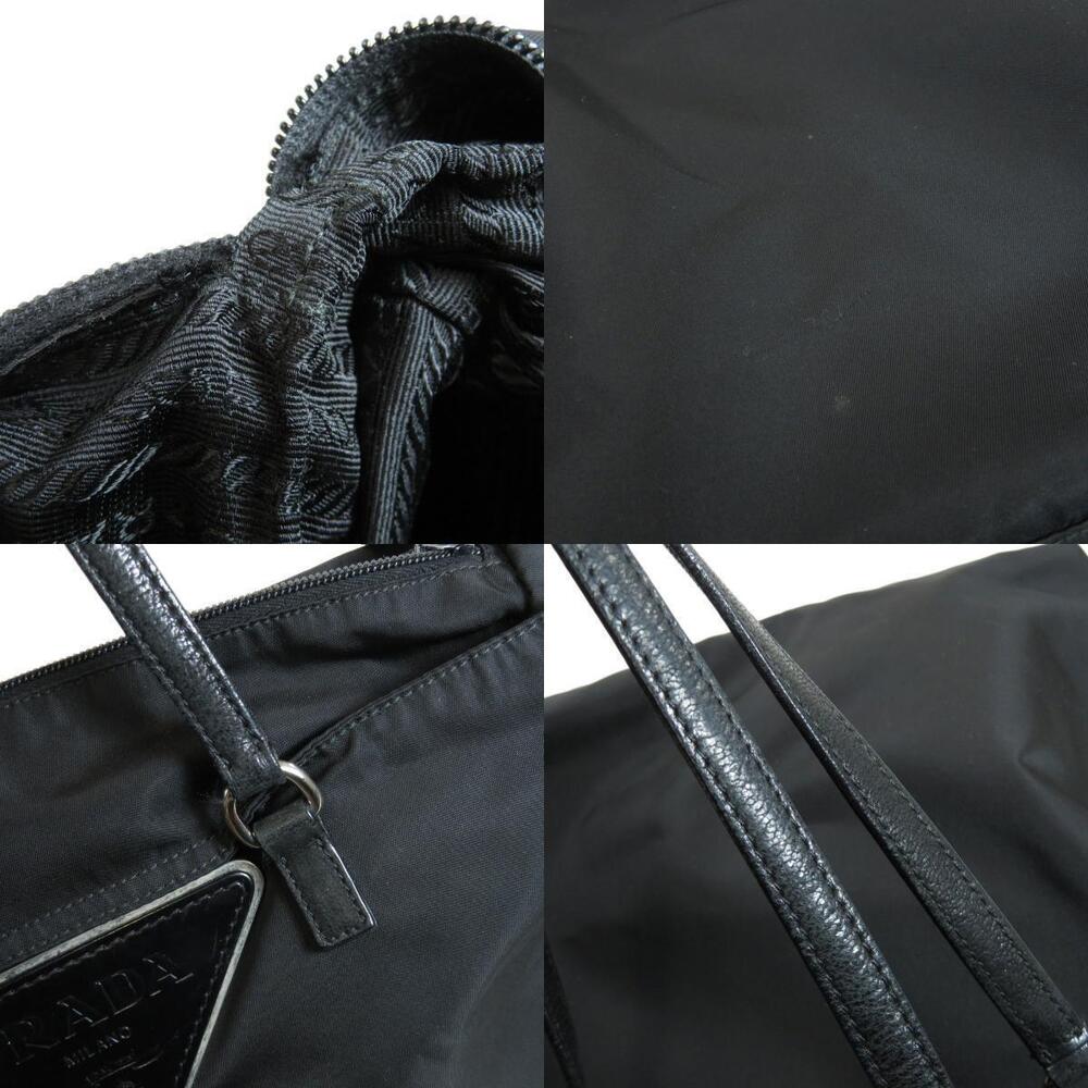 Prada signature Black triangle Tessuto tote bag - Picture 8 of 11